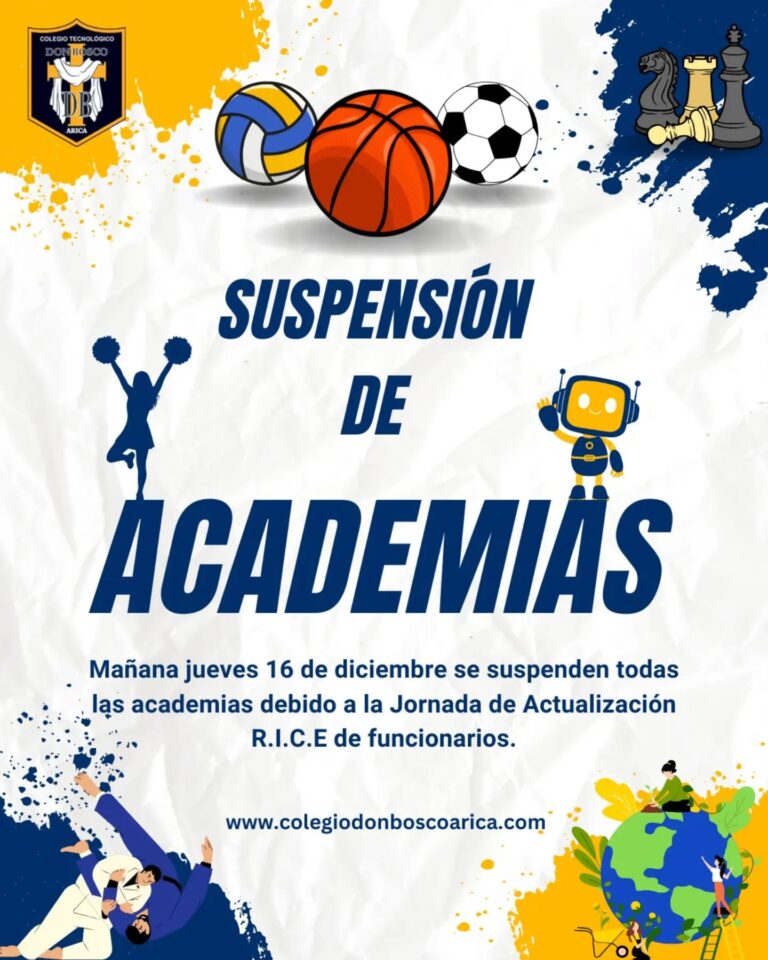 📢 Suspensión de Academias